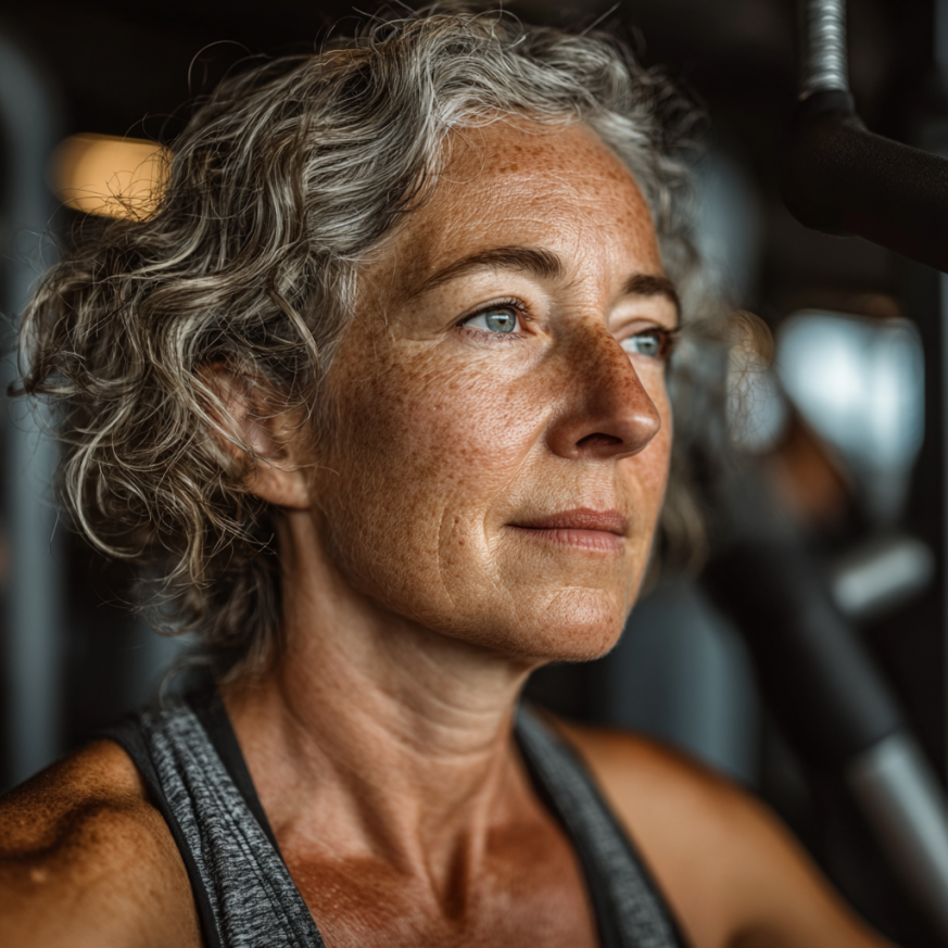 Активни хора в зряла възраст правят упражнения на открито